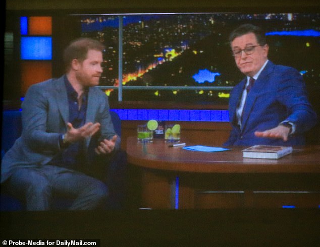 Harry promoted his book on The Late Show with Stephen Colbert in the US last month, but his wife Meghan remained absent.