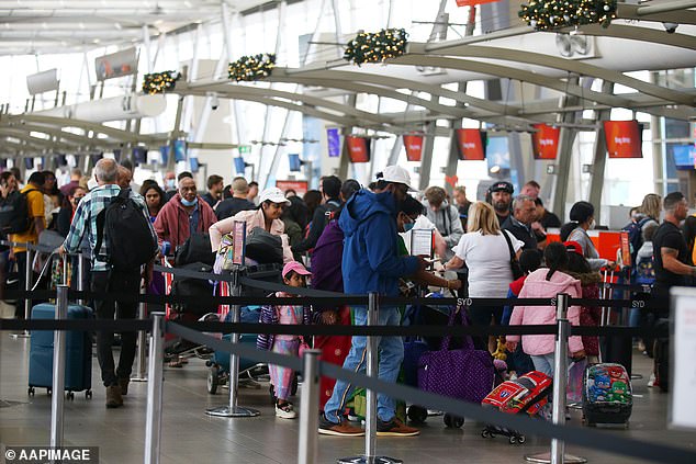 Sydney airport has been thrown into chaos after an incident at the control tower led to evacuations and flight delays (file image)