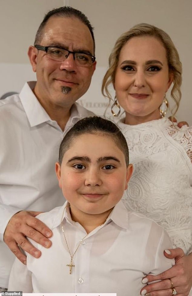 Devastated father Simon Tadros (pictured left) lost his wife Vanessa Tadros (right) while the couple's son Nicholas (centre) is on life support.