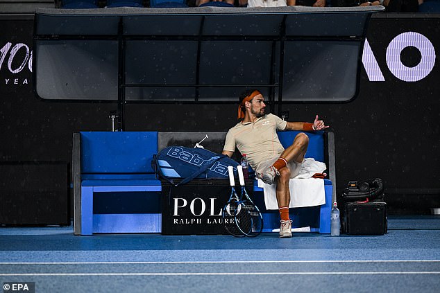 Italian tennis star Fabio Fognini (pictured) has been accused of 'tanking' in his clash with Thanasi Kokkinakis at the Australian Open, with many fans appalled at his lack of effort.