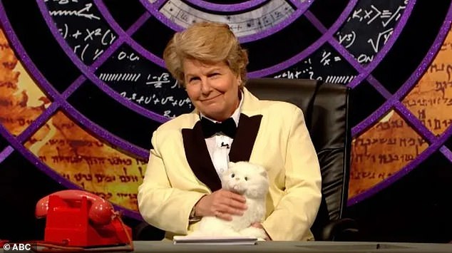 Channel 10's new and improved The Bachelors has continued to rack up TV ratings, barely beating out ABC's repeat of British comedy quiz show QI.  (Pictured: QI host Sandi Toksvig)