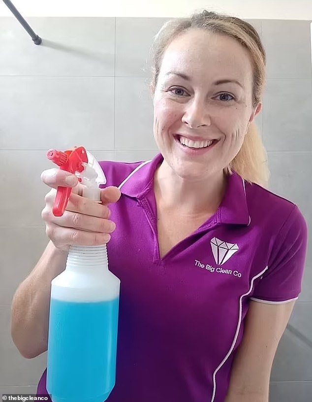 Professional cleaner and mother of four Kacie Stephens (pictured) has shared a must-have $1 purchase for her cleaning kit