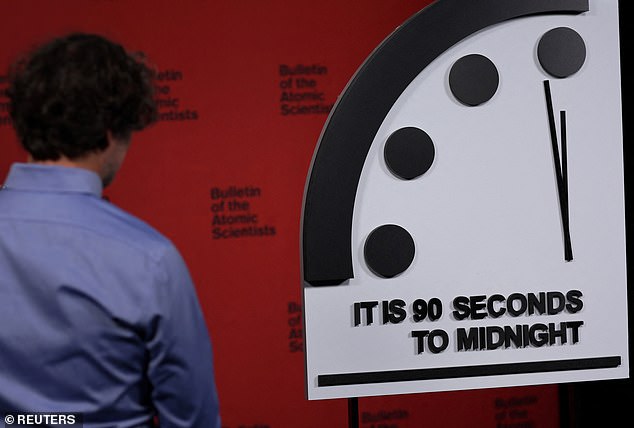 The Doomsday clock is the closest it has come to a global catastrophe after this annual update on Tuesday that pushed hypothetical timekeepers 90 seconds to midnight.