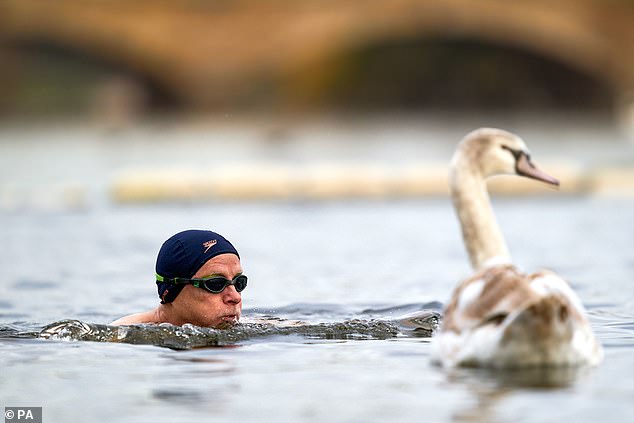 Open water swimming typically involves swimming outdoors in rivers, lakes or the sea, where temperatures are usually lower than in swimming pools - a typical swimming pool temperature is between 26C and 28C (79F and 82F)