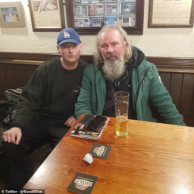 Fans were shocked by the appearance of former Manchester United star Brian McClair, on the right.