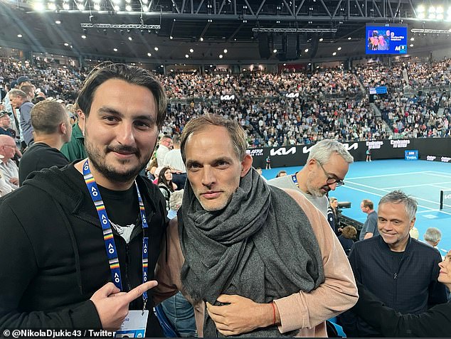 Thomas Tuchel was seen at the Australian Open in the middle of his world tour after his Chelsea ax