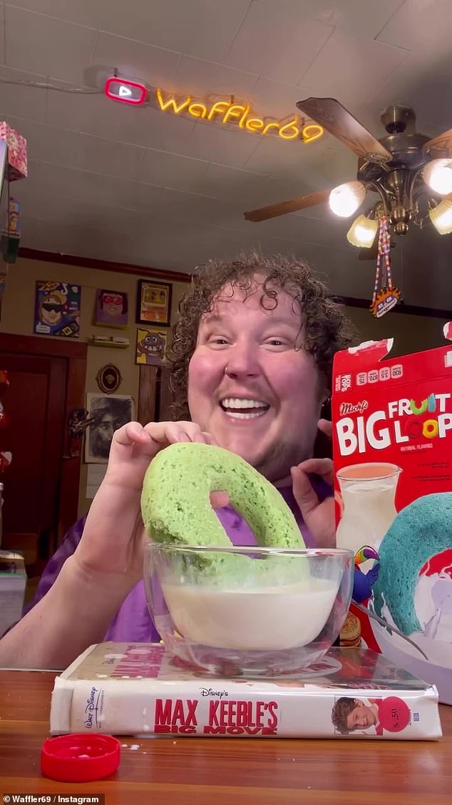 Tragic loss: TikTok star Waffler69 died of a suspected heart attack at age 33 (pictured in his final video)