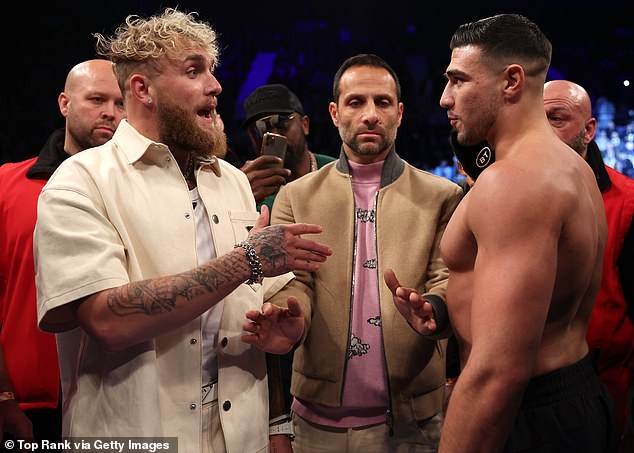 Tommy Fury and Jake Paul came face to face to promote their fight in London on Saturday