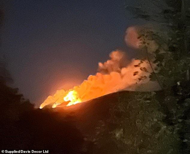 A fire started in rural New Zealand on New Year's Day after a fireworks display (image courtesy of Davis Decor Limited Painters & Decorators)