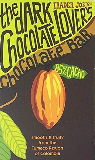 Consumer Reports found that Trader Joe's The Dark Chocolate Lover's Chocolate 85% Cocoa has high levels of cadmium