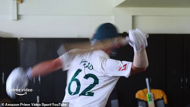 Travis Head throws his bat in the locker room after being sacked in Sri Lanka