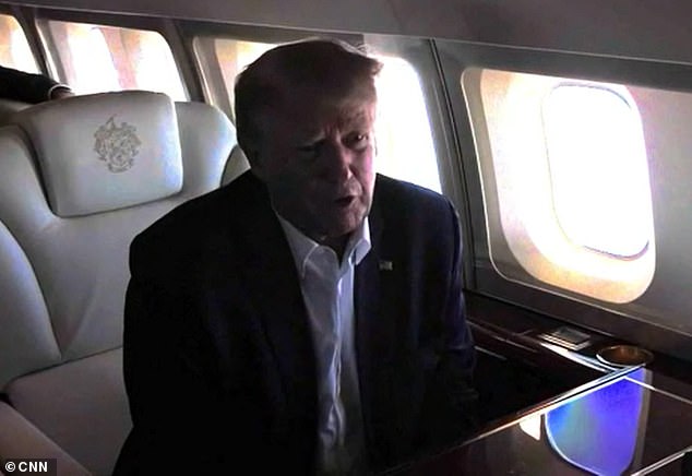 Aboard his plane on Saturday, Donald Trump weighed in on the controversy surrounding the lying Rep. George Santos by comparing the Republican congressman to President Joe Biden because they both 