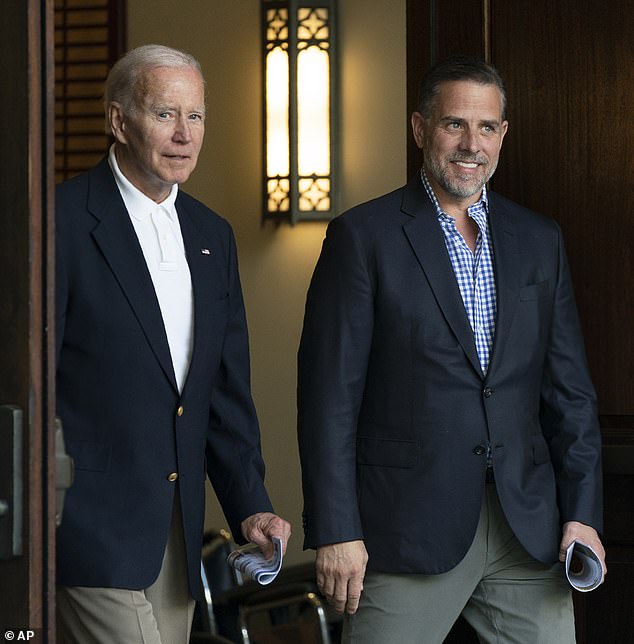 The latest finding from the Twitter archives revealed that the CIA sent out warnings about a book that claims Joe and Hunter Biden (above) were involved in corruption in Ukraine.