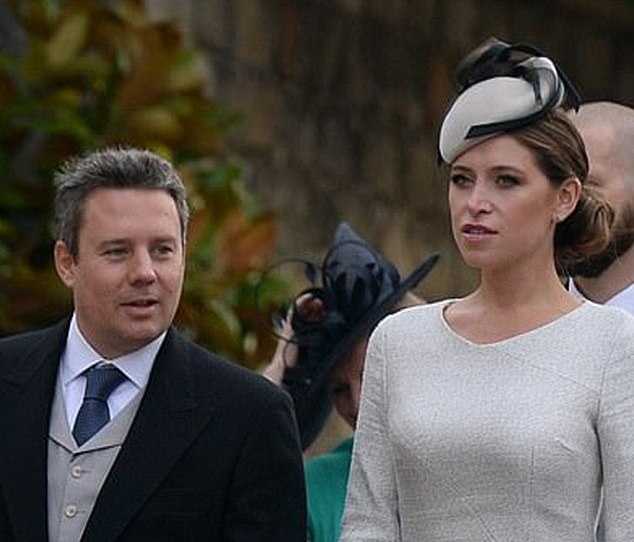 Royal links: Jonathan Rowland and his then-partner Anya at Princess Eugenie's wedding