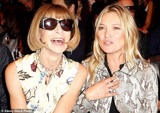 Fashion house: Conde Nast's Mayfair office is where American Vogue editor-in-chief and industry icon Anna Wintour (pictured with supermodel Kate Moss) began her career