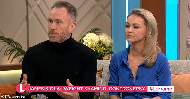 'We needed a wake-up call!'  Ola and James Jordan have revealed that they were told to lose weight if they wanted another baby, after being classified as 