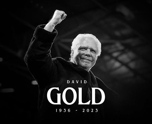 West Ham announced earlier in the day that Gold had passed away at the age of 86.