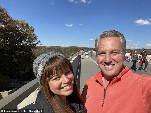 This is Rollan Roberts II (right) and his wife Rebecca Lea Roberts (left)