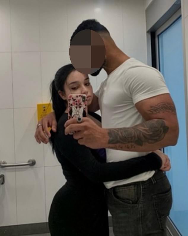 Arnima with her boyfriend.  She pleaded guilty to harassment in court on Monday and was given a five-month sentence and a lifetime AVO for not approaching her father or relatives.