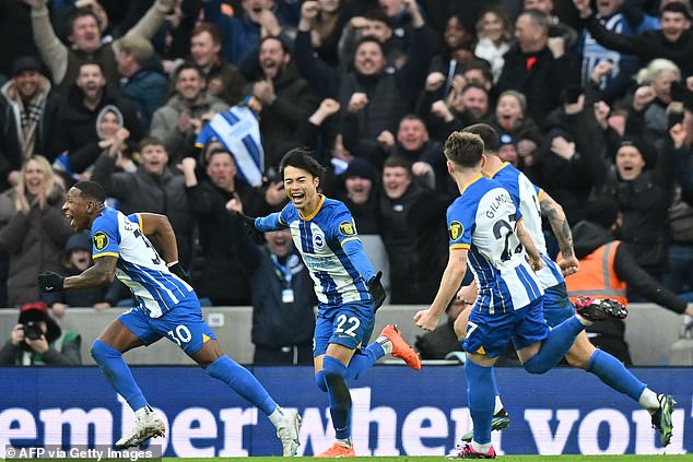 FA Cup holders Liverpool were knocked out of the competition after a 2-1 loss to Brighton on Sunday.