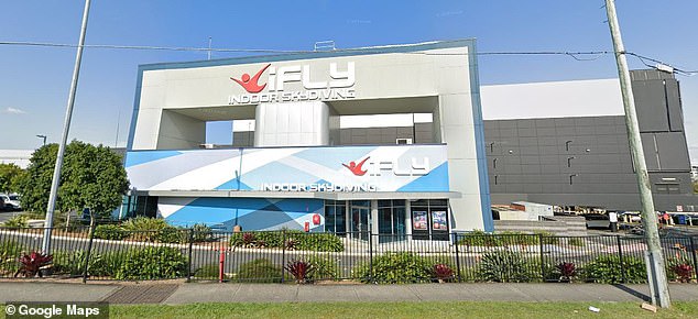 A woman in her 50s is in critical condition after receiving a traumatic head injury at an iFly indoor skydiving facility in Chermside, Brisbane (pictured) on Friday afternoon.