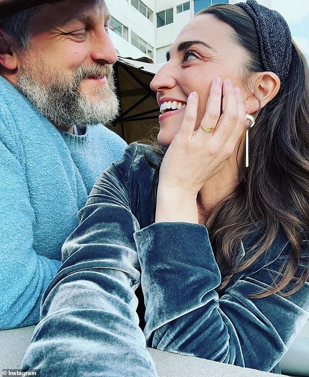 'Yes to marry this man!'  Sara Bareilles announced her engagement to her partner of seven years Joe Tippett on Sunday and showed off her signature gold ring.