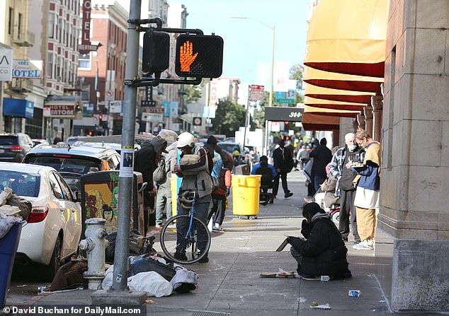 Downtown San Francisco is plagued by vacant stores, homeless camps and drug users