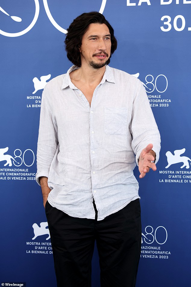 Speaking: Adam Driver showed his support for high profile actors on Thursday when he called out the streaming services Netflix and Amazon for not being 'willing to support people in the industry'