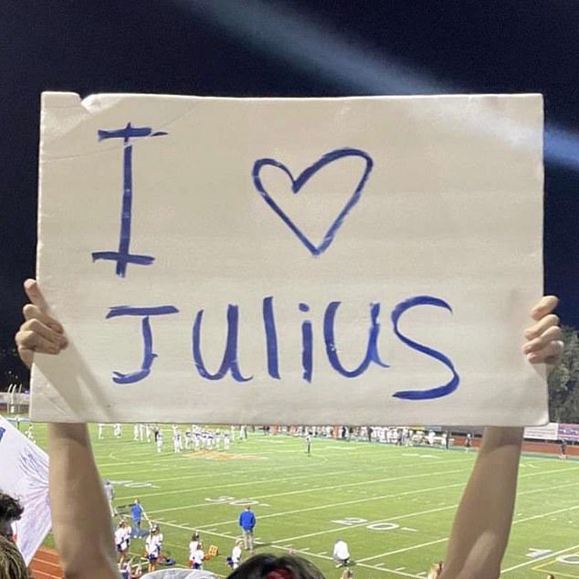 Julius played football like his famous father and was a defensive goal.  He also played lacrosse