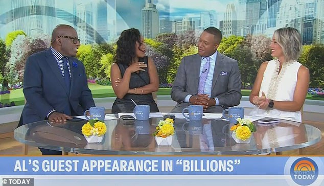 Roker's Today show co-stars Craig Melvin, 44, Dylan Dreyer, 42, and Sheinelle Jones, 45, had no idea about his guest appearance