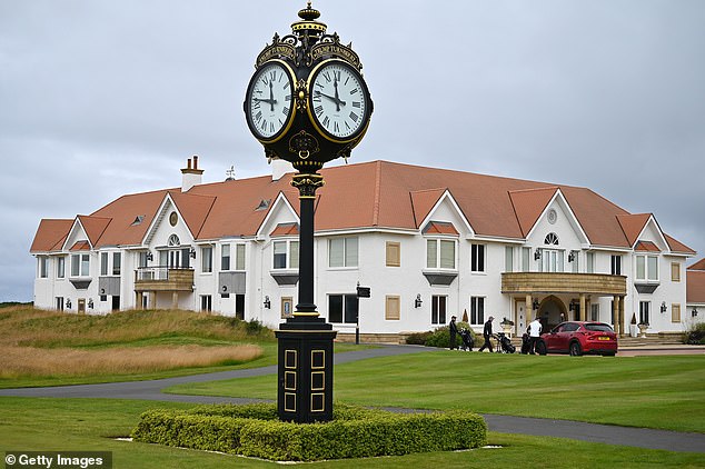 Trump talked about the history at his Turnberry course in Scotland, claiming it was worth $250 million