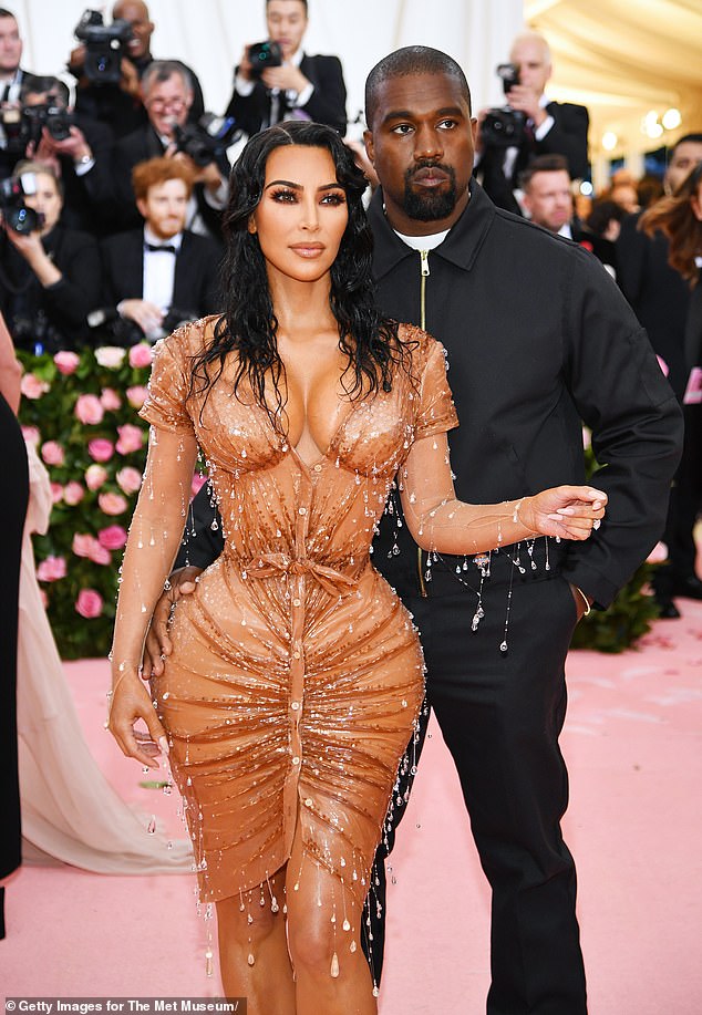 Kim Kardashian filed for divorce from West in February 2021 after six years of marriage.  (Pictured together at the 2019 Met Gala)