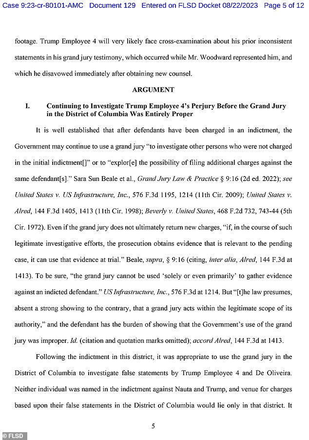 New lawsuits show the federal government “foresees that Trump employee number 4 will be called as a witness