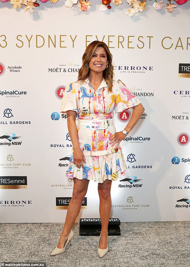 The Nine News Sydney weather presenter didn't shy away from making a bold, bright fashion statement with the eye-catching frock