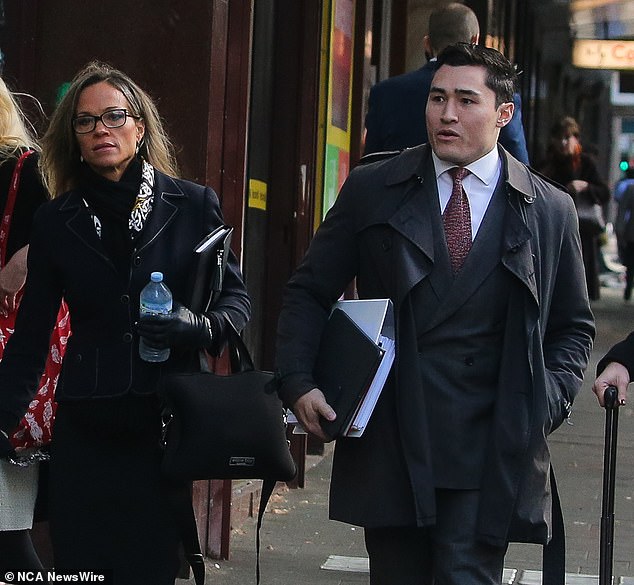 Ms Daisley, 46, has hired celebrity barrister Bryan Wrench (pictured with her out of court in July) to defend her in her upcoming NSW District Court trial