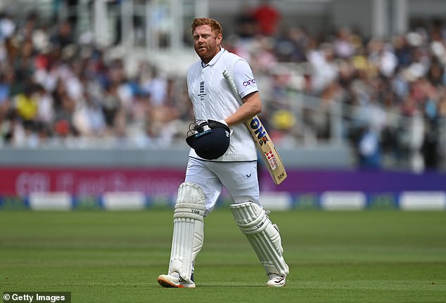 Bairstow eventually trudged off the field, but would soon follow the Aussies into the lunchroom to get at them one more time.