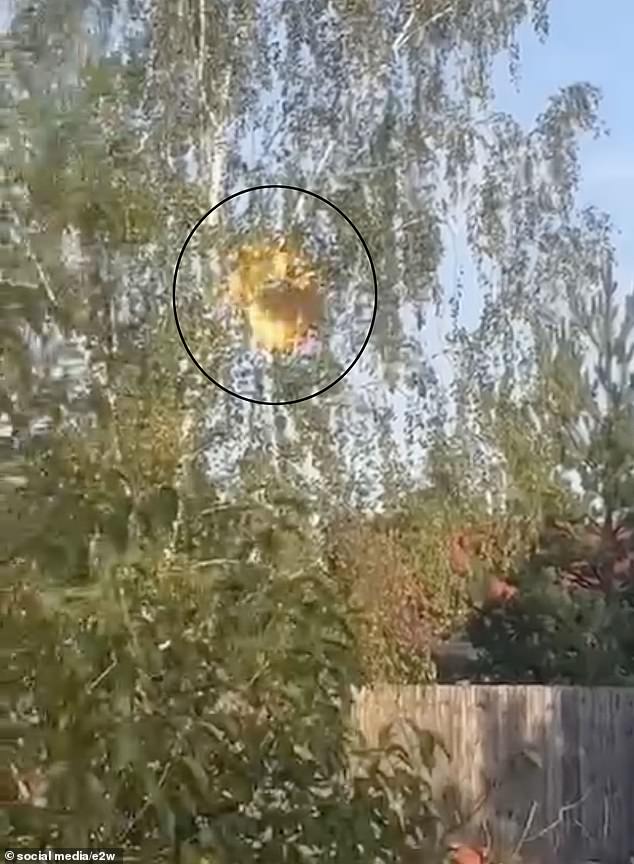 Footage earlier today appeared to show a drone exploding near the Moscow region