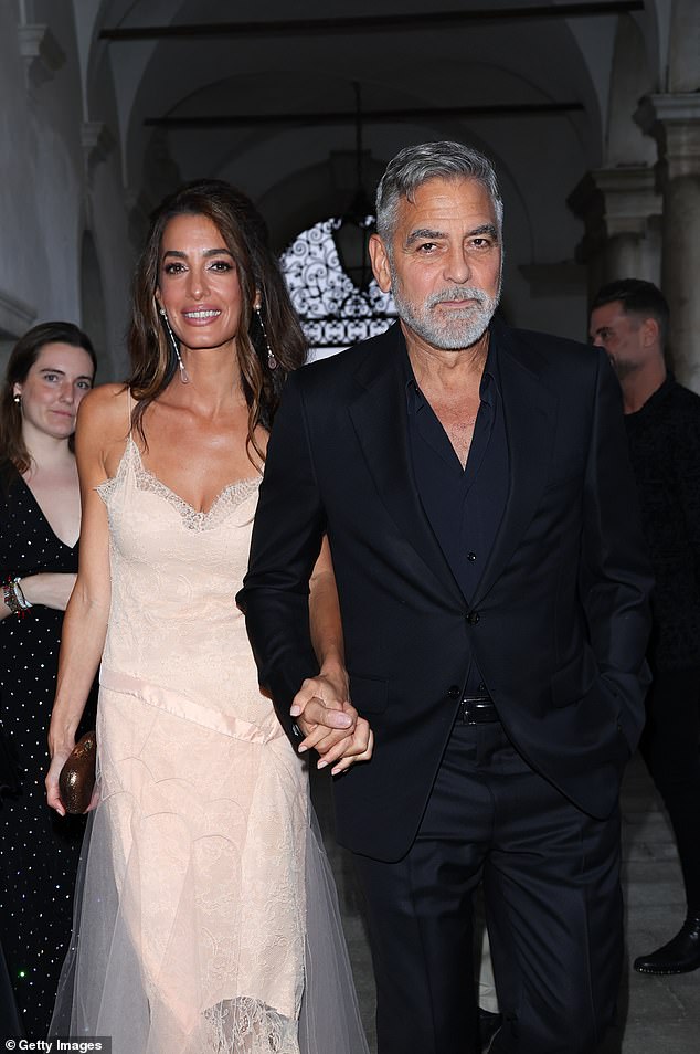 Power couple: George and Amal envisioned leaving the DVF Awards on Thursday night