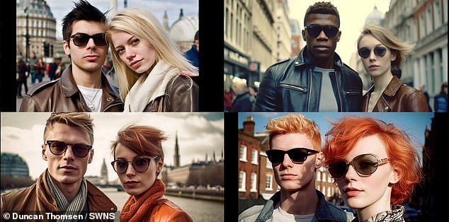 The AI ​​created residents in the capital who were young and trendy.  Above: London