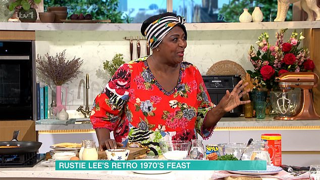 Accident: It comes as Rustie Lee left This Morning viewers in the lurch when she had an accident during the cooking segment