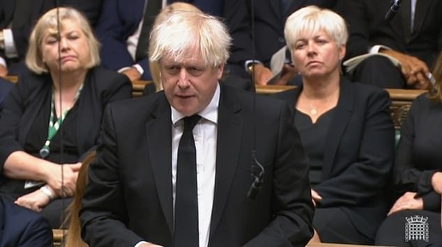 Boris Johnson paid his acclaimed tribute to the Queen in the House of Commons last September