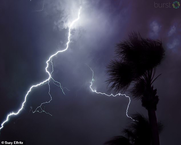 Several small fires – including in a home and near a communications tower – were caused by lightning strikes across the city