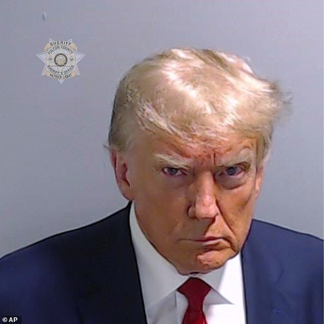 Trump's mugshot after he was arrested Aug. 24 at Georgia's Fulton County Jail