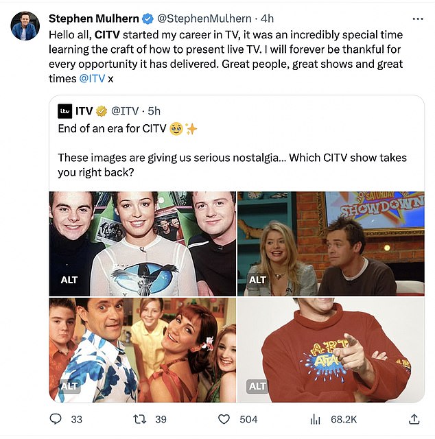 1693598421 20 Stephen Mulhern joins fans paying tribute to CITV as it