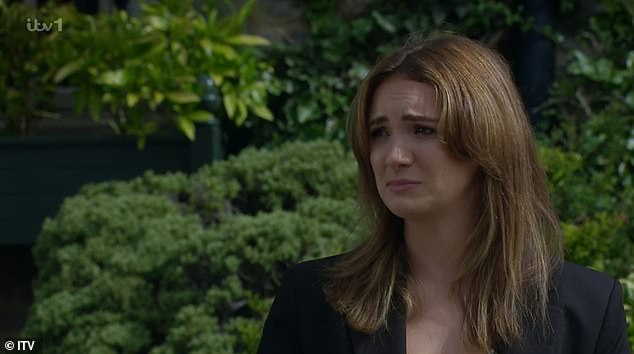 Revenge: Still furious with Nicky over how she was manipulated into Caleb's scheme to take control of Home Farm, Gabby (Rosie Bentham) is still determined to make her ex get what he wants