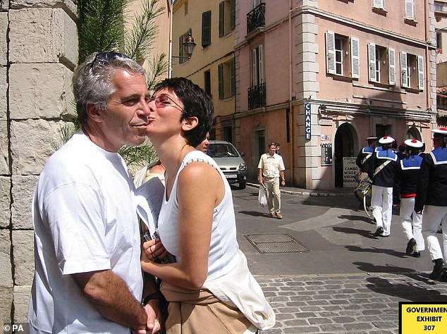 Jeffrey Epstein can be seen with his accomplice Ghislaine Maxwell in an undated photo.  Epstein died behind bars in an apparent suicide.  Maxwell is serving a 20-year sentence