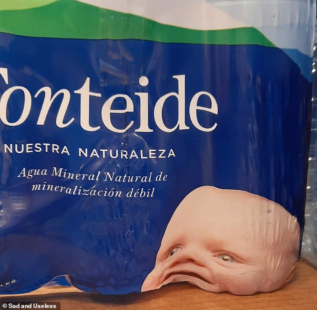 Scary!  The packaging of this Spanish watermark features a baby's outstretched face