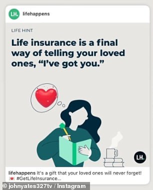 She also shared a post in her Stories that read, “Life insurance is a last resort to tell your loved ones: "I have got you."'