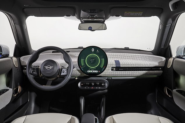 Parent company BMW is expected to make the announcement within weeks, ending months of uncertainty over the fate of the Oxford factory.  Pictured: The interior of the new all-electric Mini Cooper