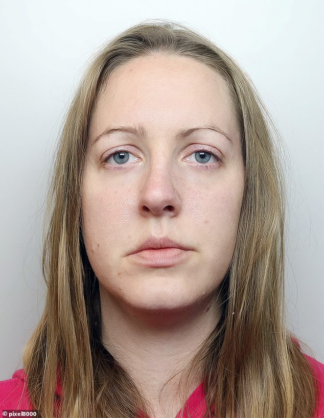 Lucy Letby, 33, (pictured in custody) was sentenced last month to the rest of her life in prison for murdering seven babies and trying to kill six others between 2015 and 2016